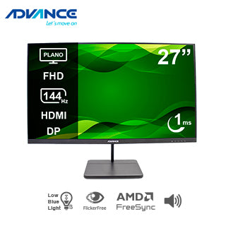 Monitor Plano Advance ADV-2755S, 27" FHD IPS, 144Hz, 1ms, HDMI, DP, Audio Out